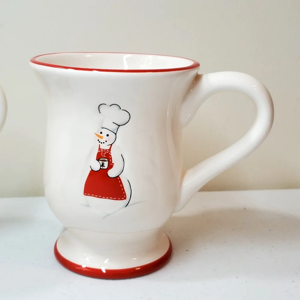 Williams Sonoma Snowman Mug Set